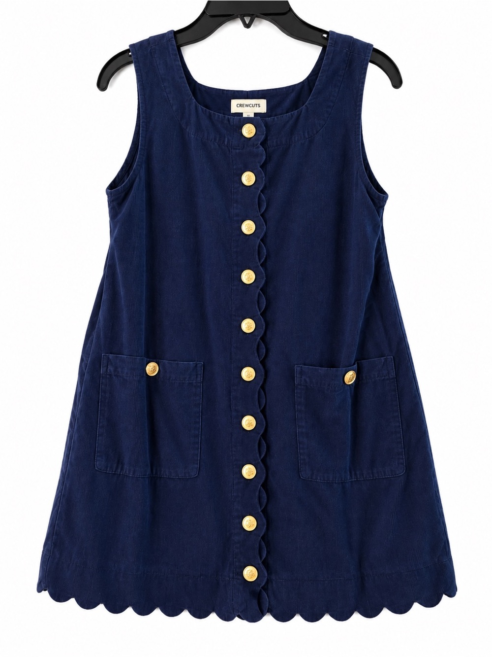Crewcuts Navy Scalloped Sleeveless Dress Size 12